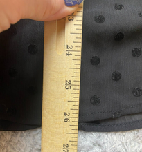 Load image into Gallery viewer, Torrid Shirt Womens 0 Large Black Velvet Polka-Dot Sheer Lined Button Up Blouse
