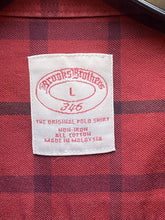 Load image into Gallery viewer, Brooks Brothers Shirt Adult Large Maroon Checkered Button Down Long Sleeve Mens
