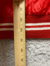 Load image into Gallery viewer, VTG Jacket Adult Medium Red Varsity Snaps Front Pockets Stripes Lined USA 70s
