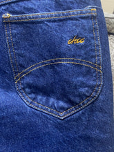 Load image into Gallery viewer, CHIC Jeans Womens 26 Blue Denim Embroidered Logo Flat Front Casual USA Made Lady
