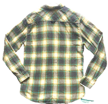 Load image into Gallery viewer, STOIC Shirt Adult Large Green Gray Button Up Flannel Plaid Pocket Shacket Mens

