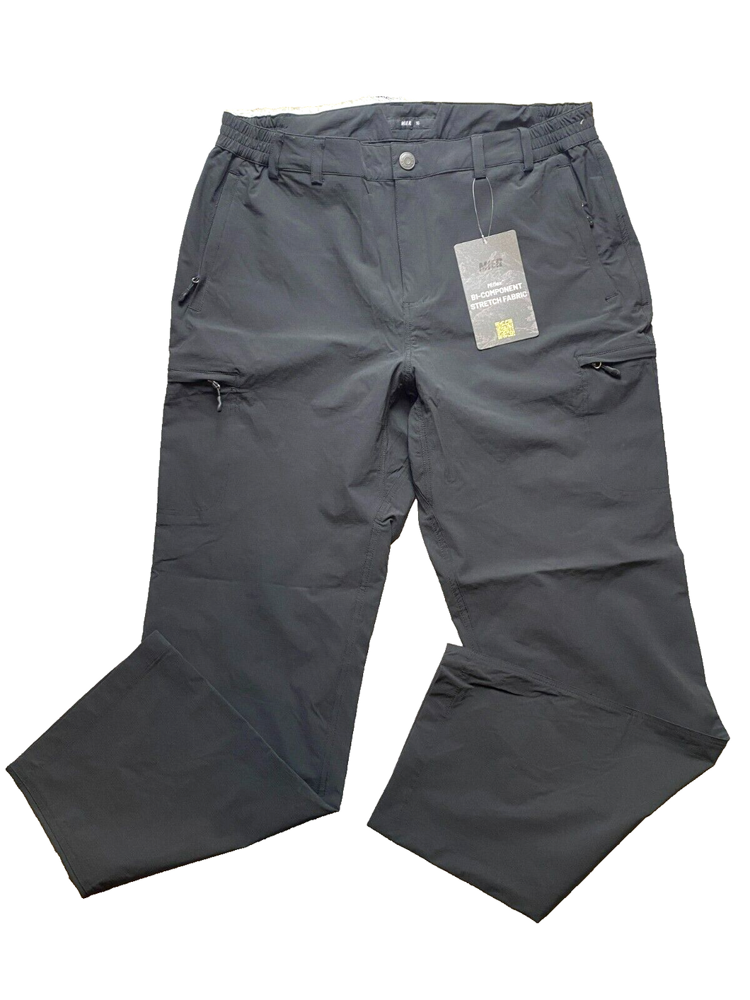 MIER Pants Womens 16 (37x30) Black Hiking Ripstop Cargo Outdoor Spandex NWT