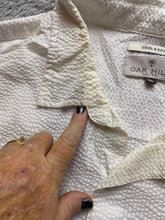 Load image into Gallery viewer, Oak Shirt Adult 3XL XXXL White Cool &amp; Dry Seersucker Button Up Casual Mens
