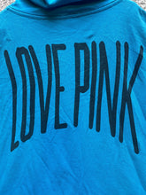 Load image into Gallery viewer, Victoria's Secret Pink Sweatshirt Womens Medium Teal Oversized Spell Out Ladies
