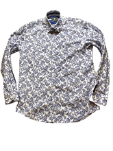 Load image into Gallery viewer, Steel &amp; Jelly Shirt Adult Medium Blue Button Up Allover Print Floral London Mens
