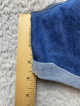 Load image into Gallery viewer, Xiao Tu Bao Overalls Womens 170 Small Blue Denim Shortalls Short Denim Bib NWT
