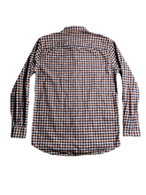 Load image into Gallery viewer, Johnston &amp; Murphy Shirt Adult Small Navy Orange Flannel Button Up Casual Mens
