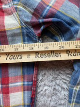 Load image into Gallery viewer, Zara Man Shirt Adult Small Blue Red Plaid Denim Accent Pocket Button Up Mens
