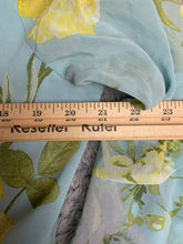 Load image into Gallery viewer, June &amp; Hudson Shirt Womens 1 Light Blue AOP Floral Peplum Boho Wrap Tie Blouse
