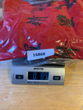 Load image into Gallery viewer, VTG Scarab Sweater Womens Medium Red AOP Chinese Writing Words Dragon Zip Collar
