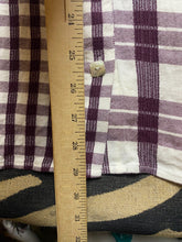 Load image into Gallery viewer, Soft Surroundings Shirt Womens Medium Burgundy Plaid Tunic Patchwork Ladies

