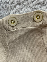 Load image into Gallery viewer, Banana Republic Sweater Womens Medium Taupe Navy Striped Nylon Spandex Ladies
