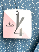 Load image into Gallery viewer, Sage The Label Jumpsuit Womens Medium Blue Tie Front Keep Her Wild Rayon NWT $98
