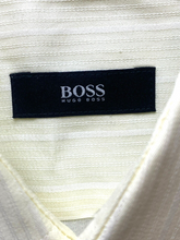 Load image into Gallery viewer, BOSS Hugo Boss Shirt Adult 17.5 34/35 XL Champagne Cuffs Casual Dress Mens
