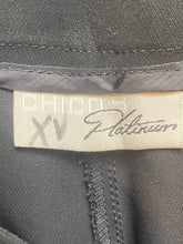 Load image into Gallery viewer, Chico's Pants Womens 3 (38x30) Black Flat Front Wide Leg Platinum Dress Ladies
