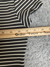 Load image into Gallery viewer, Lole Shirt Womens Small Black Striped UPF 50 Wicking 4 Way Stretch Activewear
