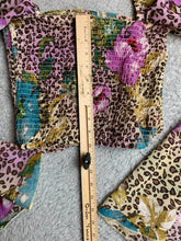 Load image into Gallery viewer, Live 4 Truth Shirt Womens Small Brown Leopard AOP Flower Flare Sleeve Boho Crop
