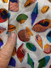 Load image into Gallery viewer, VTG Notations Shirt Womens Medium AOP Seashells Seashellcore Beachy Oversized
