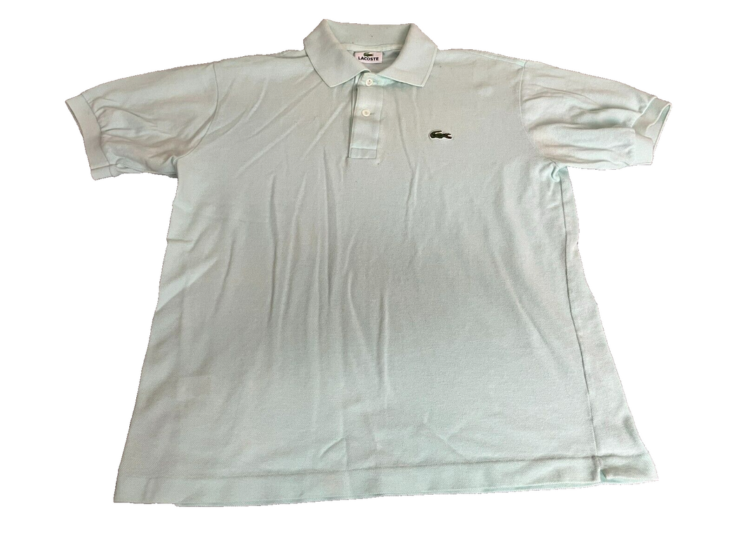 Lacoste Shirt Adult 4 Medium Mint Green Crocodile Patch Logo Casual Golf Mens