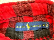 Load image into Gallery viewer, Ralph Lauren Shirt Adult Medium Red Black Buffalo Plaid Button Up Flannel Mens
