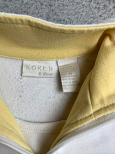 Load image into Gallery viewer, Koret K-Wear Sweathirt Adult Medium Navy White 1/4 Zip Mock Neck Fleece Mens
