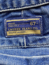 Load image into Gallery viewer, Lauren Ralph Lauren Jeans Womens 8 (31x29.5) Blue Denim Belted Straight Leg Lady
