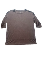 Load image into Gallery viewer, J Jill Shirt Womens Medium Brown Purejill Knit Tunic Seamed Blouse Oversized
