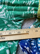 Load image into Gallery viewer, Chicos Shirt Womens 3 Blue Green Yellow Boxy Blouse AOP Paisley Flower Indie
