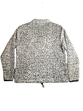 Load image into Gallery viewer, PINK Victoria&#39;s Secret Sweater Womens Small Gray White Oversized Sherpa 1/4 Zip
