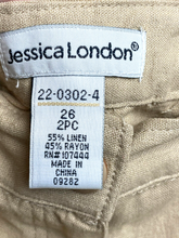 Load image into Gallery viewer, Jessica London 2 Piece Set Womens Shirt 24 Skirt 26 Lagenlook Linen Plus Ladies
