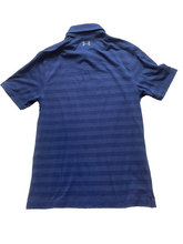 Load image into Gallery viewer, Under Armour Shirt Adult Small Navy Striped Preppy Loose HeatGear Golf Polo Mens
