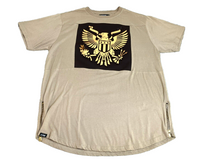 Load image into Gallery viewer, Contender Shirt Adult 2XL XXL Beige American Eagle Shield Streetwear Skater Mens
