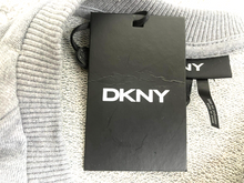 Load image into Gallery viewer, DKNY Sweatshirt Womens Extra Large Gray Sequins Logo Crew Neck Sweater Lady NWT
