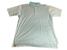 Load image into Gallery viewer, Peter Millar Shirt Adult Large Blue Striped Crown Golf Polo Performance Mens
