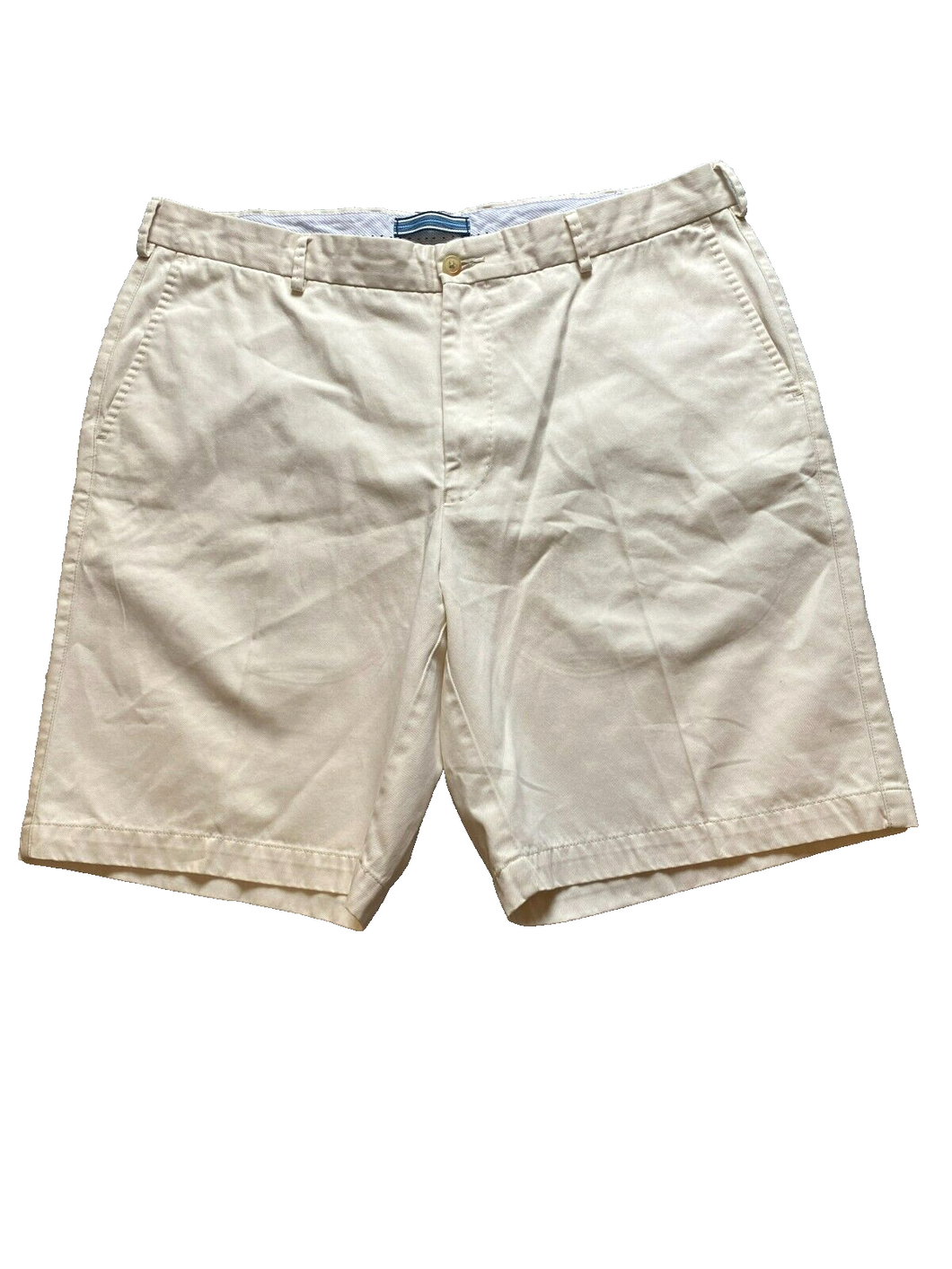Peter Millar Shorts Adult 38 Off White Flat Front Slash Pocket Crown Chino Mens