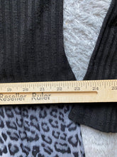 Load image into Gallery viewer, Susan Graver Dress Womens Extra Large Black Gray Leopard Sweater Rib Knit Ladies
