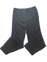 Load image into Gallery viewer, Chico's Pants Womens 3 (38x30) Black Flat Front Wide Leg Platinum Dress Ladies
