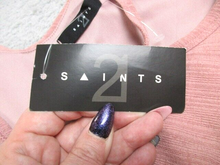 Load image into Gallery viewer, 21 Saints Shirt Womens Large Cropped Peplum Hem Sleeveless Casual Ladies NWT
