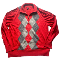Load image into Gallery viewer, Apt. 9 Sweater Womens 2XL XXL 1/4 Zip Mock Neck Argyle Diamond Outerwear Ladies
