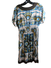 Load image into Gallery viewer, Mlle Gabrielle Dress Womens Small Wrap Neckline Floral Paisley Casual Ladies
