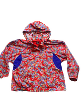 Load image into Gallery viewer, VTG LIZSPORT Liz Claiborne Jacket Women Large Red Blue AOP Paisley Flower Hooded
