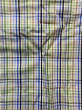 Load image into Gallery viewer, Alan Flusser Shirt Adult Large Green Blue Plaid Button Up Weekend Casual Mens
