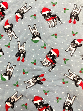 Load image into Gallery viewer, Time and Tru Shirt Womens 3XL Slate Blue Santa Boston Terrier Dogs AOP Ladies

