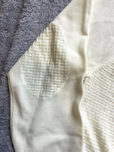 Load image into Gallery viewer, Stacy Adams Sweater Adult 3X Ivory 1/4 Zip Mock Neck Elbow Patch Style Mens NWT
