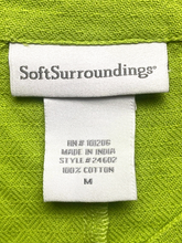 Load image into Gallery viewer, Soft Surroundings Shirt Womens Medium Green Boxy Gauzy Blouse Cut Out Ladies
