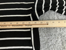 Load image into Gallery viewer, Chico's Zenergy Shirt Womens 2 Black White Striped Tunic Blouse Normcore Spandex
