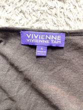 Load image into Gallery viewer, Vivienne Vivienne Tam Shirt Womens Small Charcoal Gray Tank Scoop Sequins Boho
