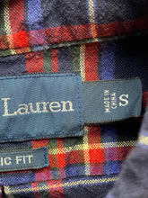 Load image into Gallery viewer, Ralph Lauren Shirt Adult Small Red Blue Plaid Classic Fit Flannel Blue Pony Mens
