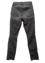 Load image into Gallery viewer, Pacsun Jeans Womens 26x27 Black Denim Destroyed Raw Hem Rayon Spandex Grunge
