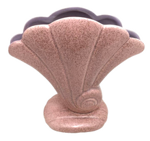 Load image into Gallery viewer, Red Wing Pottery Vase Shell Fan Pink Speckled Vintage No. 899 Lavender 7.5" Tall

